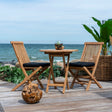 Toledo dining chair i naturfarget teak med rette linjer
