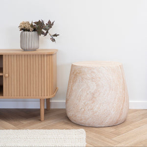 Bonn sidebord fiberclay natur ø47,5 cm