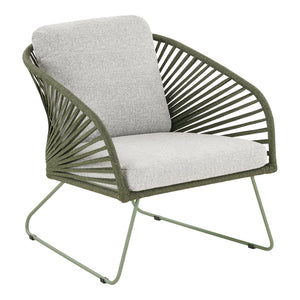 Moderne loungegruppe til uterom med komfortable puter og stålramme