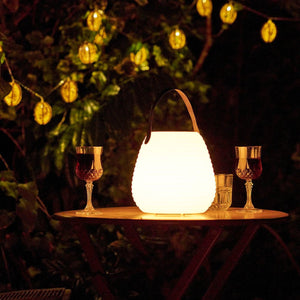 Derry LED lampe hvit 21 cm, oppladbar - Lindas Dekor