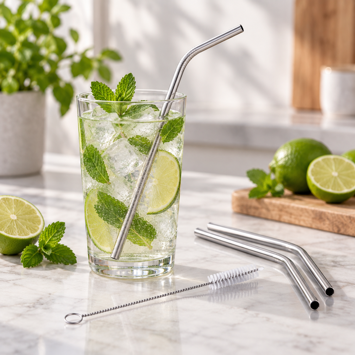 Elegant sugerør, perfekt for drinker på varme dager 