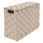 Oppbevaringskurv toalettpapir med lokk beige 35 cm