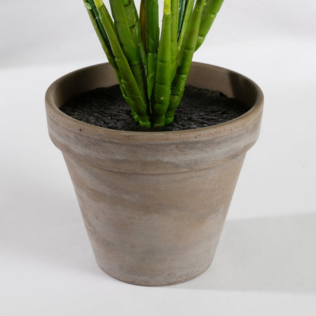 Evergreen kunstig plante grønn grå 49 cm med potte - Lindas Dekor