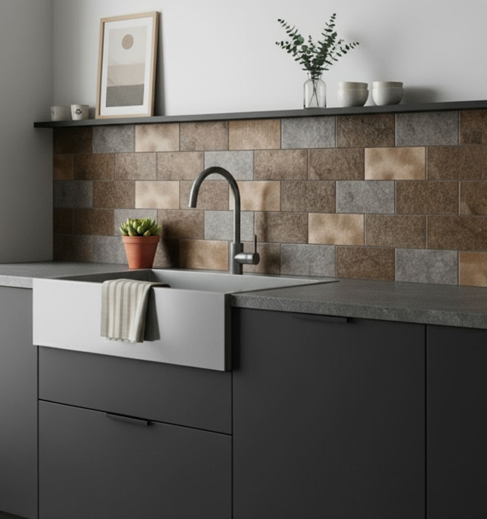 Vareprøve: Bente subway selvklebende veggfliser