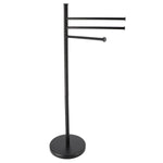 Håndklestativ med 3 armer i sort 22 x 82,5 cm