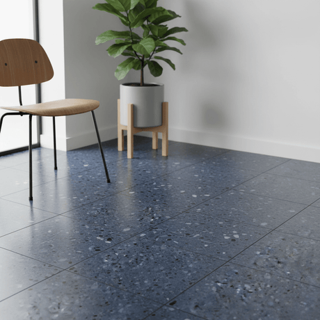 8 - pk Lisboa terrazzo blå selvklebende fliser - Lindas Dekor