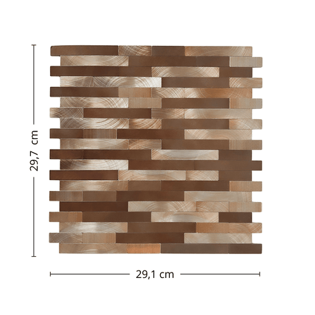 Selvklebende bronseflis med stavmønster