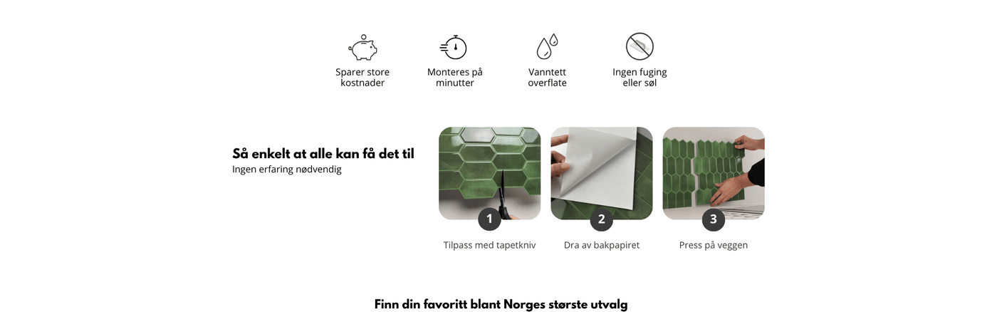 Fordeler med selvklebende fliser 
