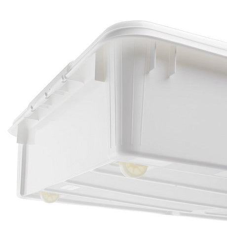 Oppbevaringsboks med hjul og solid konstruksjon