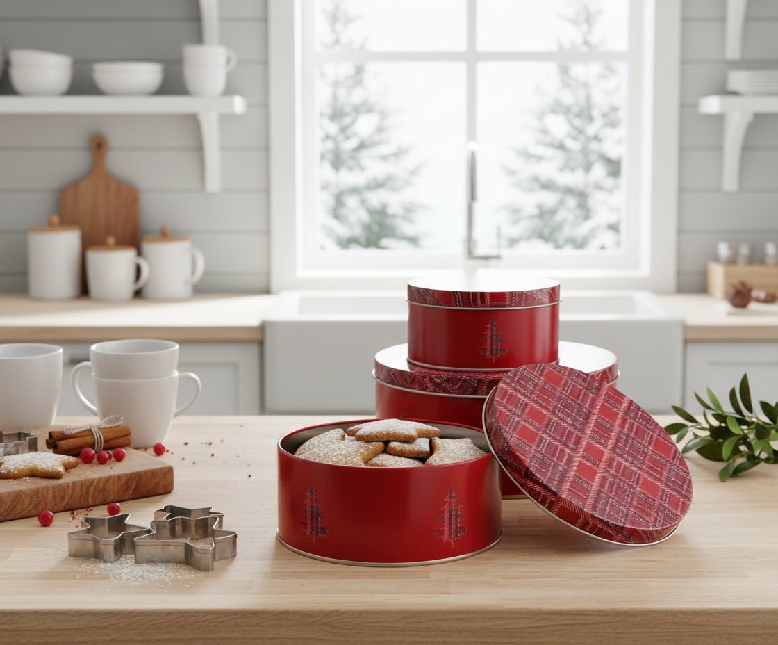 3 - pk Kakebokser med julemotiv - Lindas Dekor