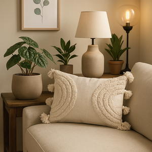 Putetrekk Boho Harmony krem 35 x 55 cm