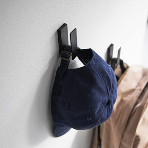 3-pk veggkroker i metall sort