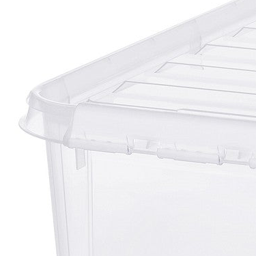 Stor transparent oppbevaringsboks 70 L til klær og dyner