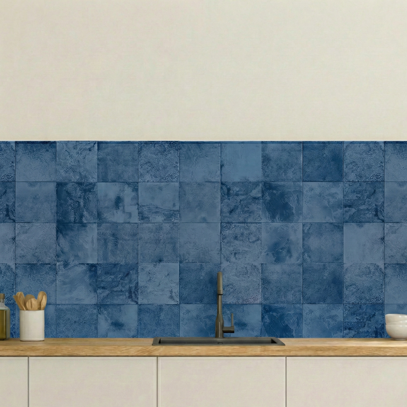 Bodø Blå selvklebende fliser