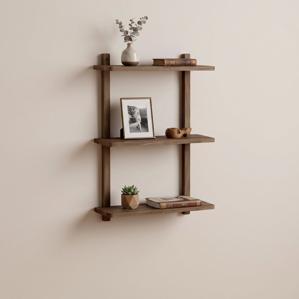 Townsville vegghylle eik mørkebrun 20 x 50 x 75 cm
