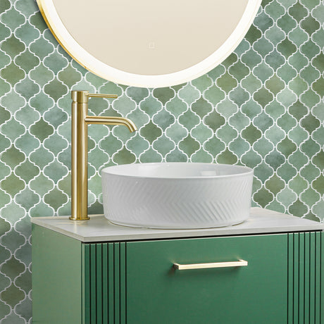 Grønn flis med unikt mønster – perfekt for å skape blikkfang i rommet.