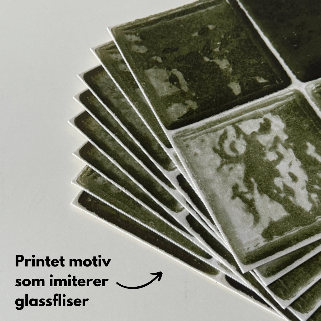 Vareprøve: Ezra flaskegrønn selvklebende fliser