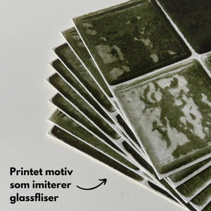 Vareprøve: Ezra flaskegrønn selvklebende fliser