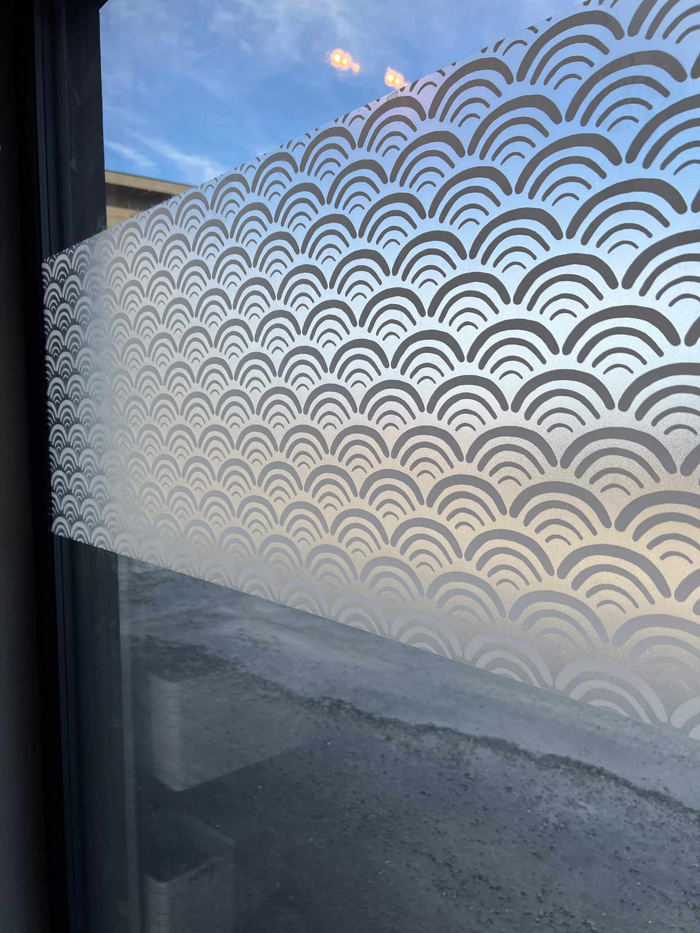 Static premium Koya vindusfolie organisk mønster nærbilde
