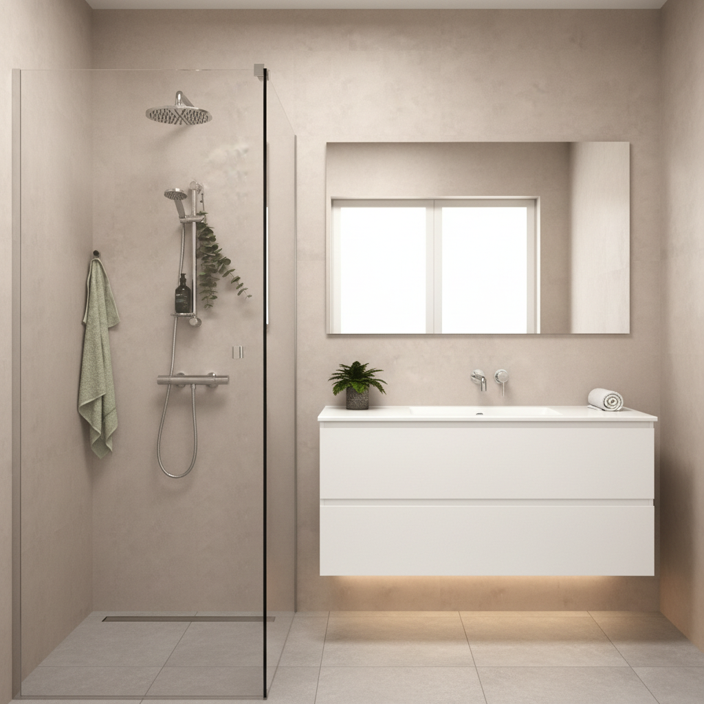 8-pk Beige betong selvklebende fliser