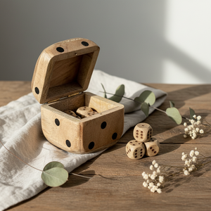 Spillesett med terninger, mangotre