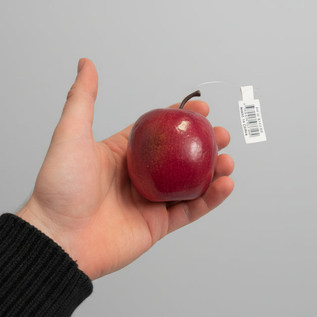 Mr. Plant Eple - naturtro kunstfrukt i rød farge med realistiske detaljer for interiørdekorasjon