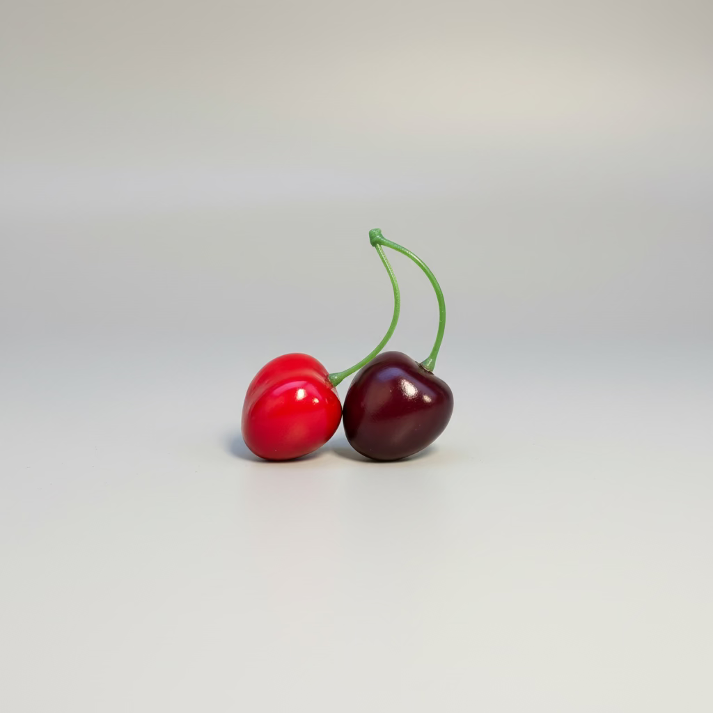 Mr. Plant Kirsebær detalj - kunstige kirsebær med autentisk overflate og naturlige fargenyanser