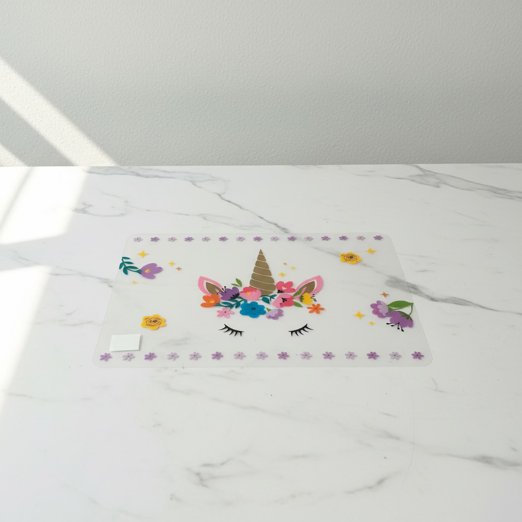 Bordbrikke Enhjørning transparent