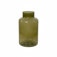 Vase i glass grønn 14 × 25 cm