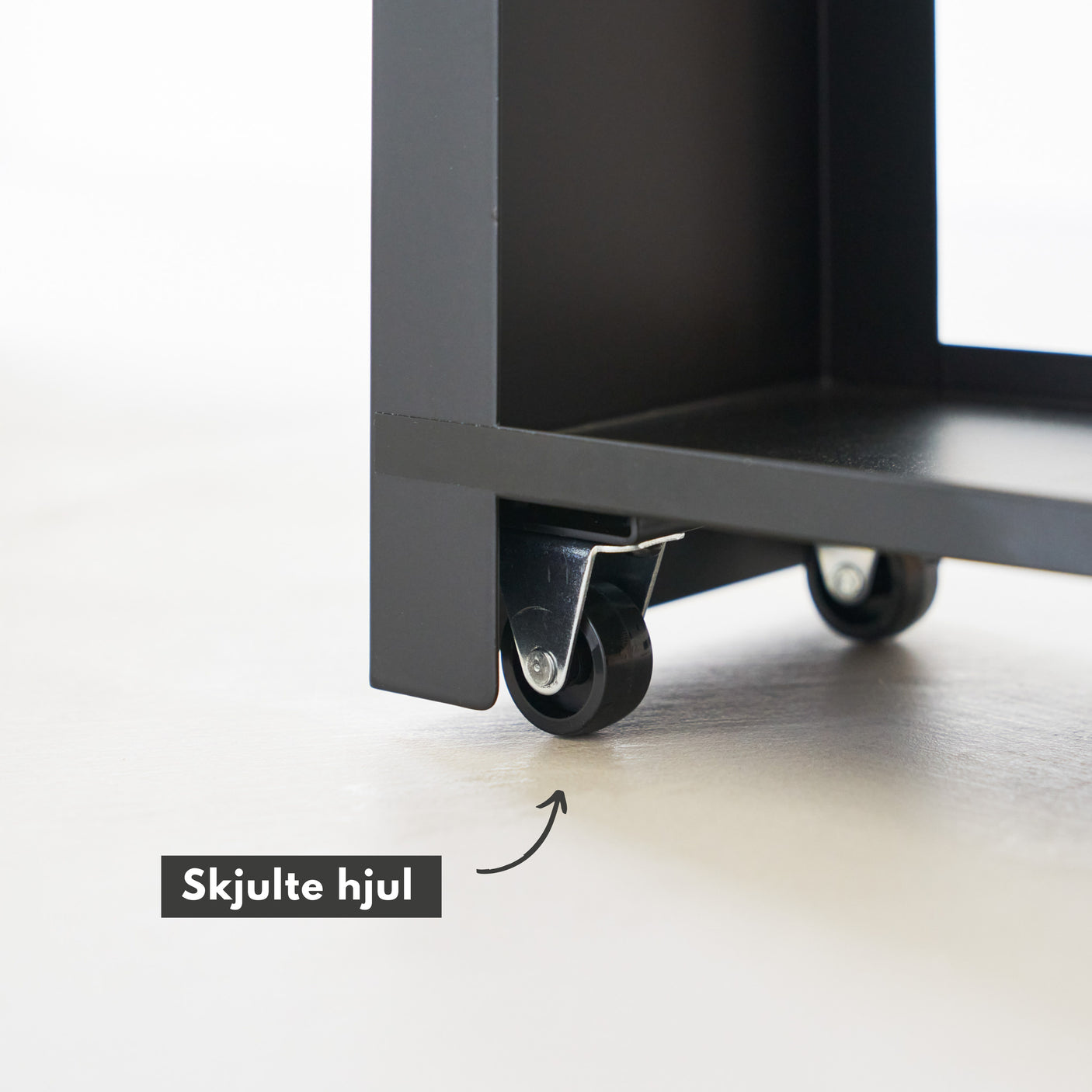 Uttrekkbar oppbevaringshylle sort, 55 x 56 cm