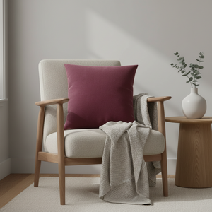 Putetrekk lilla 45x45 cm i myk polyester med glidelås - elegant interiørdekorasjon