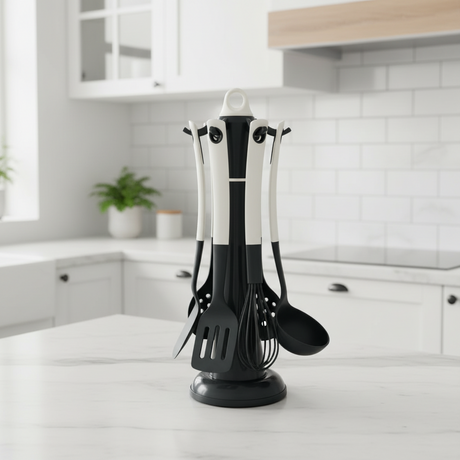 Stativ med kjøkkenredskaper