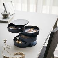 Roterbare smykkebokser sort