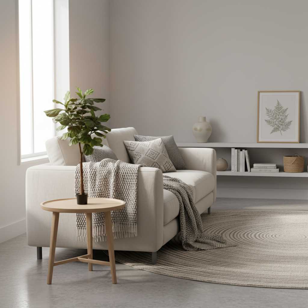 Vedlikeholdsfri kunstig fiolfikus til entré, hylle og sidebord