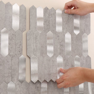 Stein lys grå hexagon selvklebende veggfliser