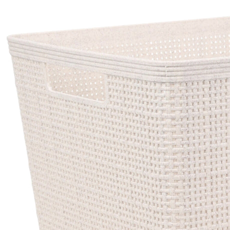 Oppbevaringskurv sandfarget 35 x 30 x 22 cm