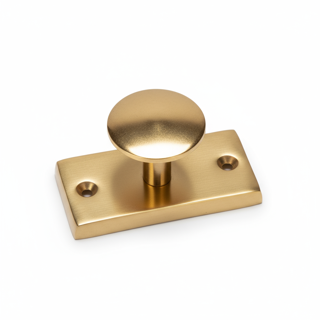 Enkel gullfarget metallknagg til vegg