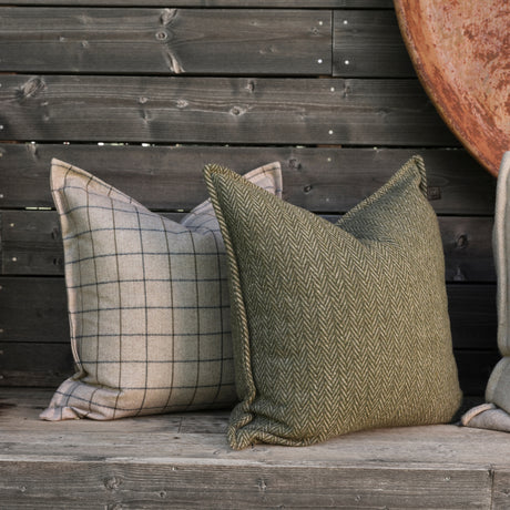 Ullblanding putetrekk grønt teksturert stoff