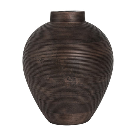 Halvor Bakke Lesotho krukke i brun mangotre med riller