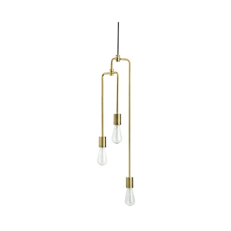 Taklampe 3 armer metall gull 29 x 21 x 84 cm - Lindas Dekor