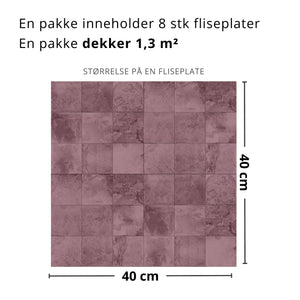 Bodø Rose selvklebende fliser