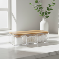 Oppbevaringsboks med bambuslokk pakke 23 x 9,5 x 6,5 cm