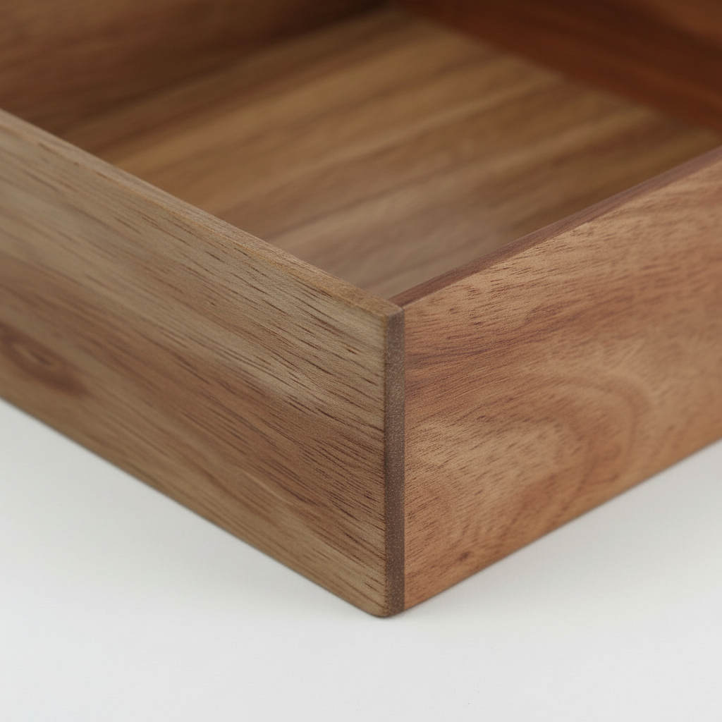 Firkantet organizer i naturlig akasie