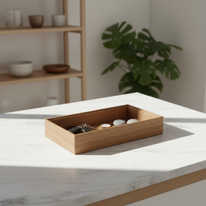 Stablebar organiseringsbrett i tre/akasie 23,5 x 15 x 5 cm