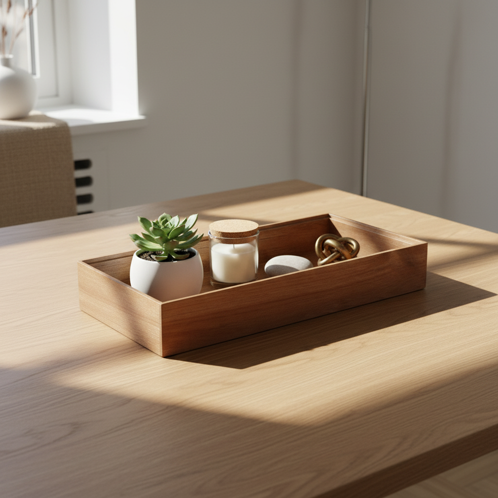 Stablebar organiseringsbrett i tre/akasie 30 x 15 x 5 cm