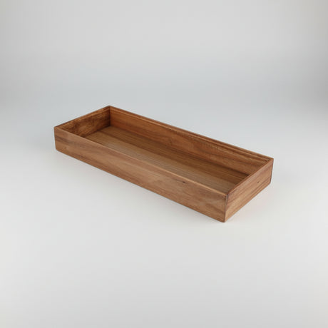 Stabelbar organiseringsbrett i tre/akasie 37,5 x 15 x 5 cm