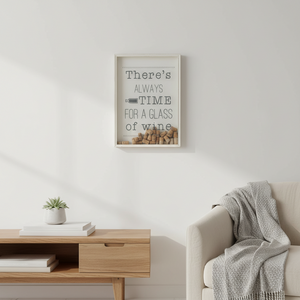 Korkvegg med treramme beige, 65x46 cm til bilder og minner