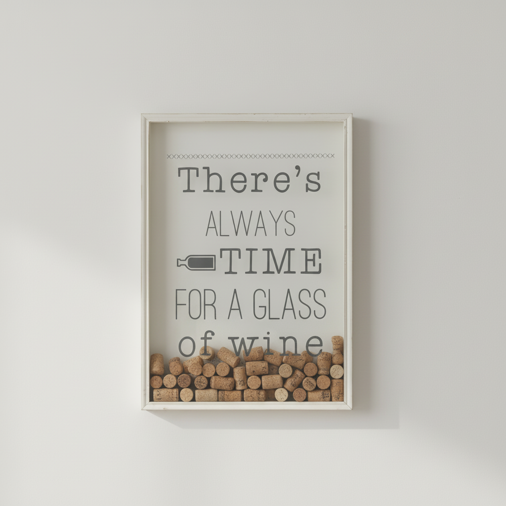 Korkramme i beige tre med engelsk design, 65x46 cm stor tavle