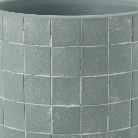 Keramisk blomsterpotte lyseblå, kompakt størrelse 12,5 cm til sukkulenter og urter