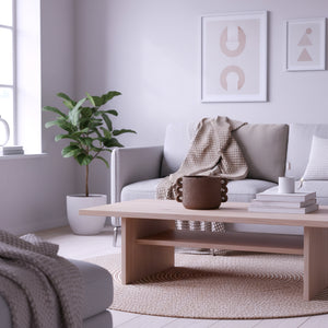 Celia blomsterpotte i brun keramikk 24 cm, medium potte for grønnplanter"